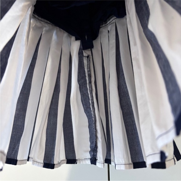 Tommy Hilfiger Navy White and Red Chevron Pleated Dress - Picture 5 of 6